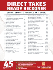 Direct Taxes Ready Reckoner, 2026